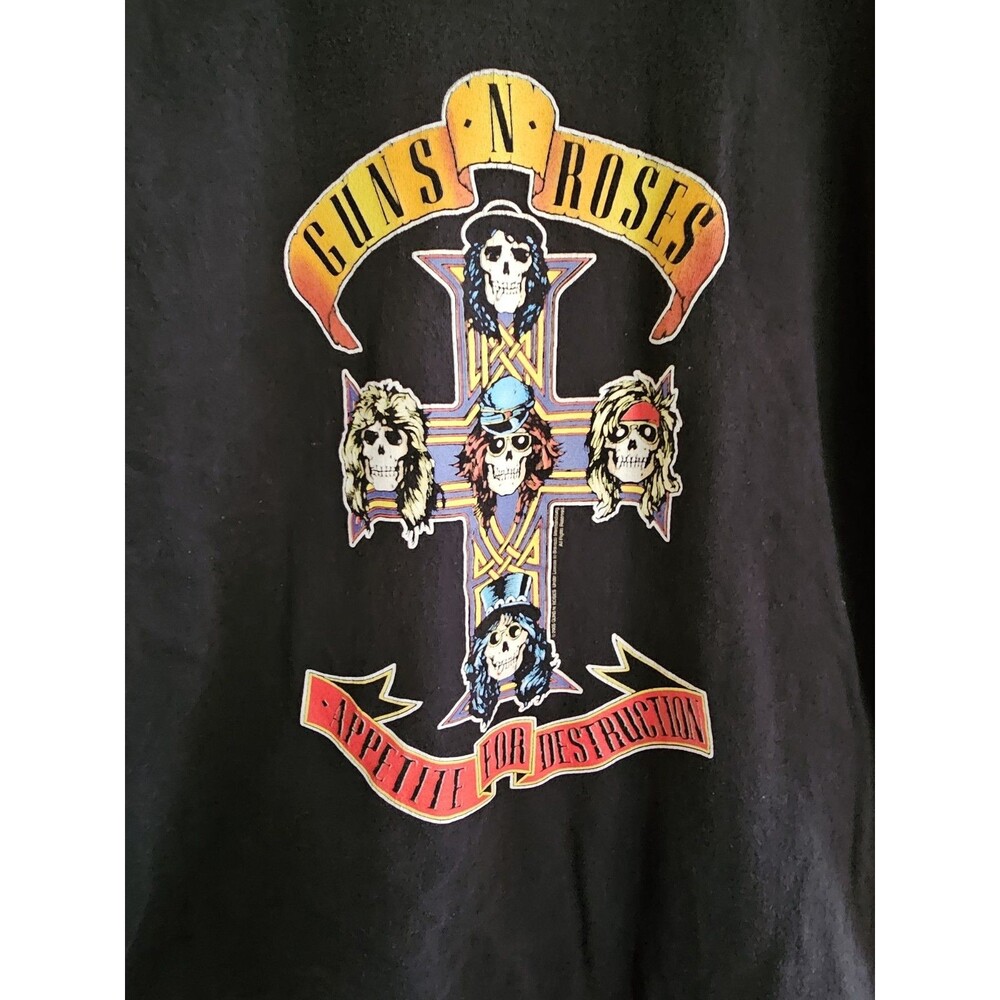 Guns N Roses Black Shirt Adult XL Vintage 2000s Appetite For Destruction
